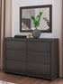 Fraluna Charcoal Dresser & Mirror - WCC Furniture & Mattress Center Lafayette & Lake Charles