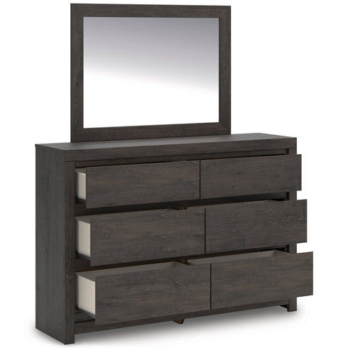 Fraluna Charcoal Dresser & Mirror - WCC Furniture & Mattress Center Lafayette & Lake Charles