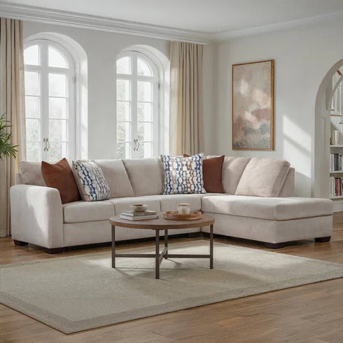 Franz Parchment Sectional - WCC Furniture & Mattress Center Lafayette & Lake Charles