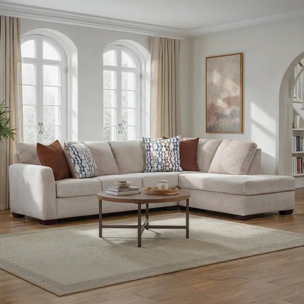 Franz Parchment Sectional - WCC Furniture & Mattress Center Lafayette & Lake Charles