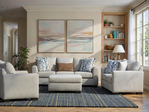 Franz Parchment Sofa & Loveseat - WCC Furniture & Mattress Center Lafayette & Lake Charles