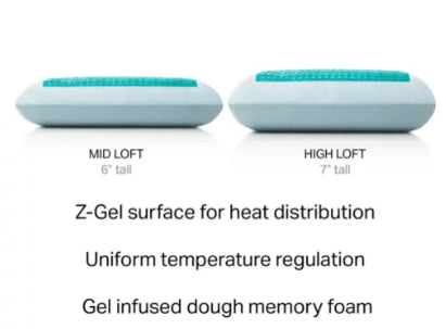 Gel Dough + Z Gel Mid Loft Pillow - WCC Furniture & Mattress Center Lafayette & Lake Charles