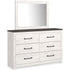 Gerridan White Dresser & Mirror - WCC Furniture & Mattress Center Lafayette & Lake Charles