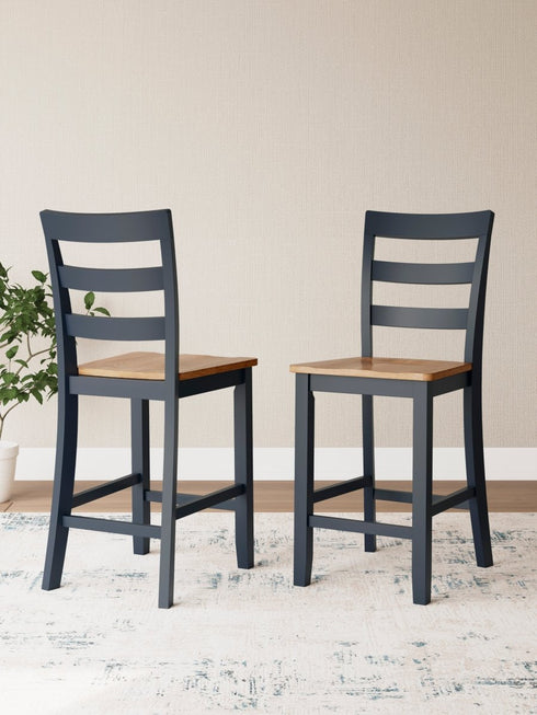 Gesthaven Blue/Natural 5 Piece Counter Height Dining Set - WCC Furniture & Mattress Center Lafayette & Lake Charles