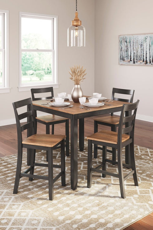 Gesthaven Brown/Natural 5 Piece Counter Height Dining Set - WCC Furniture & Mattress Center Lafayette & Lake Charles