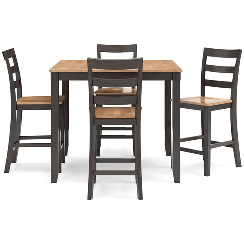 Gesthaven Brown/Natural 5 Piece Counter Height Dining Set - WCC Furniture & Mattress Center Lafayette & Lake Charles