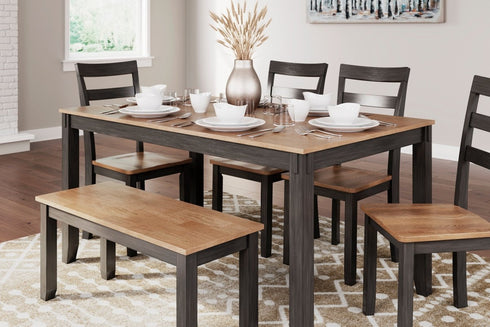 Gesthaven Brown/Natural 6 Piece Dining Set - WCC Furniture & Mattress Center Lafayette & Lake Charles