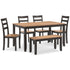 Gesthaven Brown/Natural 6 Piece Dining Set - WCC Furniture & Mattress Center Lafayette & Lake Charles
