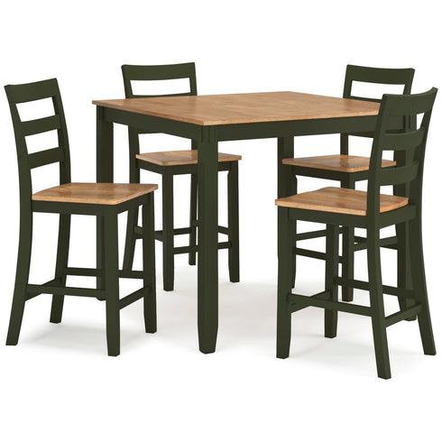 Gesthaven Green/Natural 5 Piece Counter Height Dining Set - WCC Furniture & Mattress Center Lafayette & Lake Charles