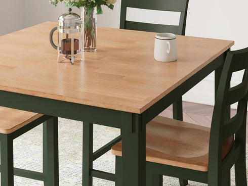 Gesthaven Green/Natural 5 Piece Counter Height Dining Set - WCC Furniture & Mattress Center Lafayette & Lake Charles