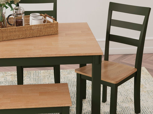 Gesthaven Green/Natural 6 Piece Dining Set - WCC Furniture & Mattress Center Lafayette & Lake Charles