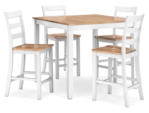 Gesthaven White/Natural 5 Piece Counter Height Dining Set - WCC Furniture & Mattress Center Lafayette & Lake Charles