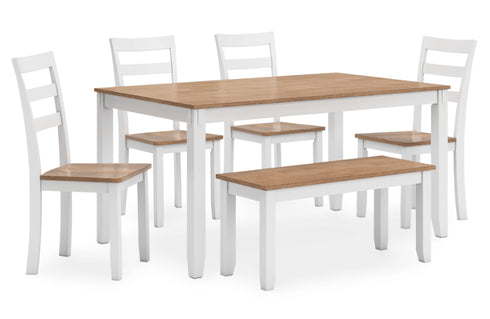 Gesthaven White/Natural 6 Piece Dining Set - WCC Furniture & Mattress Center Lafayette & Lake Charles