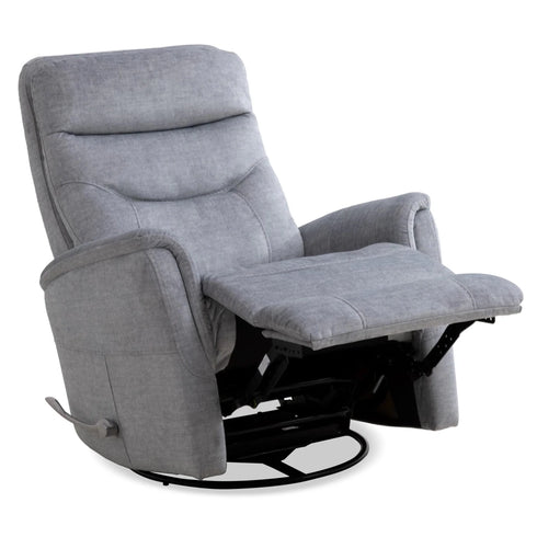Gordon Capri Silver Manual Swivel Recliner - WCC Furniture & Mattress Center Lafayette & Lake Charles