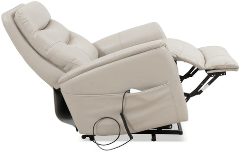 Gordon Soft Ivory Power Lift Recliner - WCC Furniture & Mattress Center Lafayette & Lake Charles