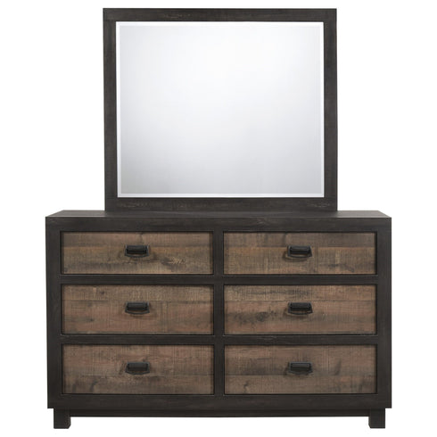 Harlington Walnut Dresser & Mirror