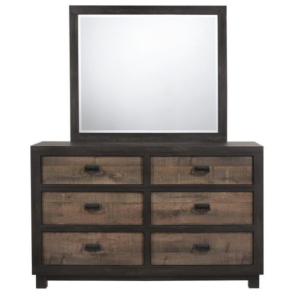 Harlington Walnut Dresser & Mirror