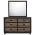 Harlington Walnut Dresser & Mirror