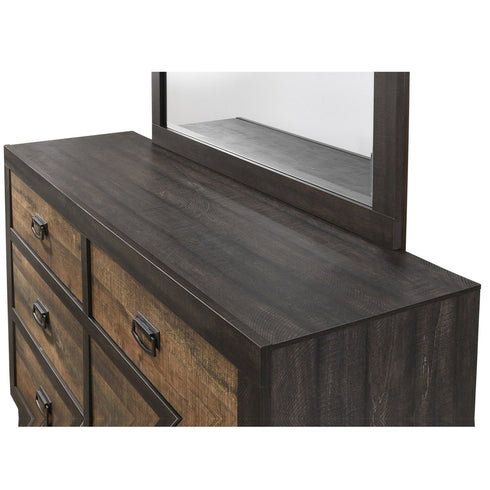 Harlington Walnut Dresser & Mirror - WCC Furniture & Mattress Center Lafayette & Lake Charles