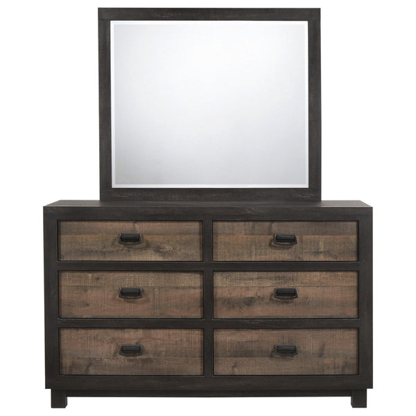 Harlington Walnut Dresser & Mirror - WCC Furniture & Mattress Center Lafayette & Lake Charles