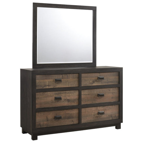 Harlington Walnut Dresser & Mirror - WCC Furniture & Mattress Center Lafayette & Lake Charles