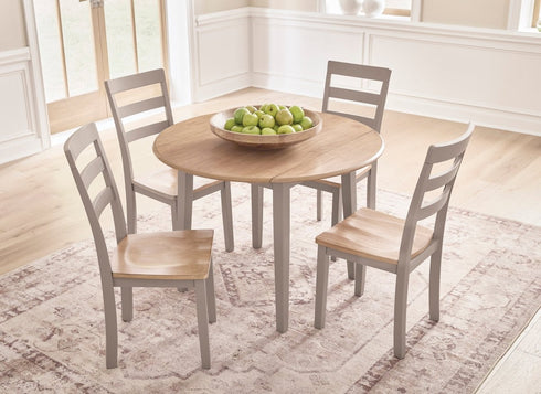 Harperfield Natural/Gray 5 Piece Dining Set - WCC Furniture & Mattress Center Lafayette & Lake Charles