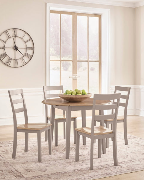 Harperfield Natural/Gray 5 Piece Dining Set - WCC Furniture & Mattress Center Lafayette & Lake Charles