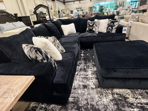 Harry Black RAF Sofa Sectional - WCC Furniture & Mattress Center Lafayette & Lake Charles