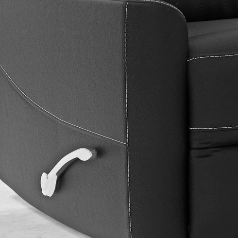 Hazel Black Manual Swivel Glider Recliner - WCC Furniture & Mattress Center Lafayette & Lake Charles