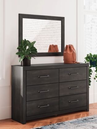 Hollivern Dark Grey Dresser & Mirror - WCC Furniture & Mattress Center Lafayette & Lake Charles