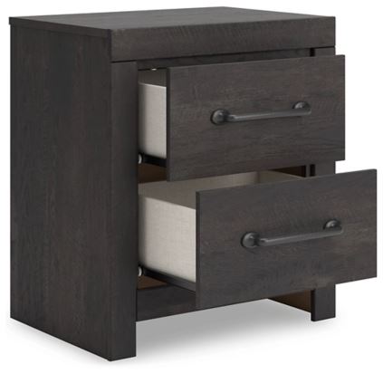 Hollivern Dark Grey Nightstand - WCC Furniture & Mattress Center Lafayette & Lake Charles
