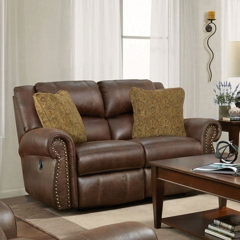 Pickett Walnut Rocking Reclining Loveseat