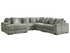 Lindyn Fog 5-Piece Sectional with LAF Chaise