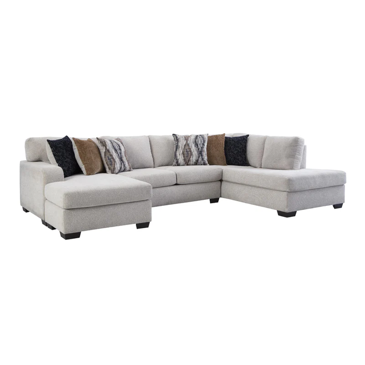Milan Sand Double Chaise Sectional