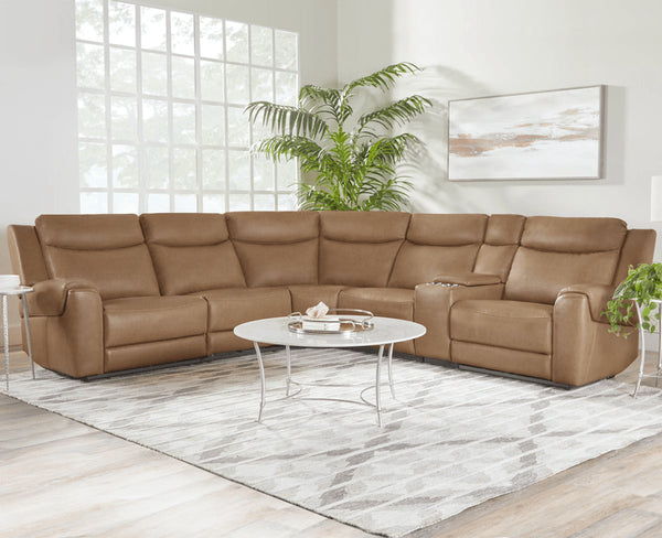 Imelda Cashew 6 Piece Power Reclining Sectional - WCC Furniture & Mattress Center Lafayette & Lake Charles