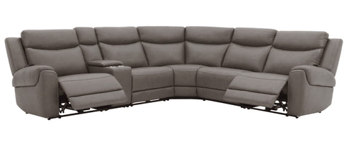 Imelda Dark Granite 6 Piece Power Reclining Sectional - WCC Furniture & Mattress Center Lafayette & Lake Charles