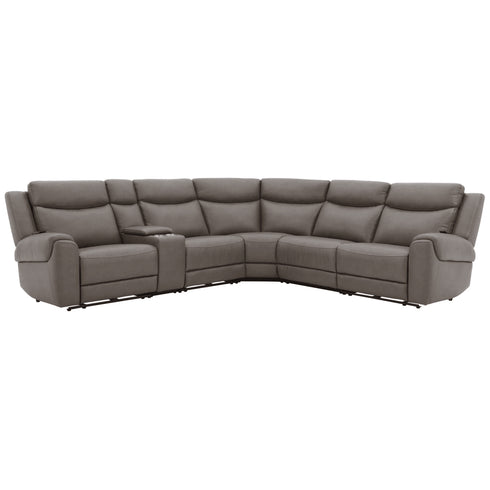 Imelda Dark Granite 6 Piece Power Reclining Sectional - WCC Furniture & Mattress Center Lafayette & Lake Charles