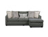 Irving Charcoal Sofa Chaise w/ Drop Down Table - WCC Furniture & Mattress Center Lafayette & Lake Charles