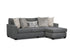 Irving Charcoal Sofa Chaise w/ Drop Down Table - WCC Furniture & Mattress Center Lafayette & Lake Charles