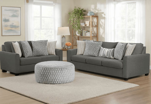 Irving Charcoal Sofa & Loveseat - WCC Furniture & Mattress Center Lafayette & Lake Charles
