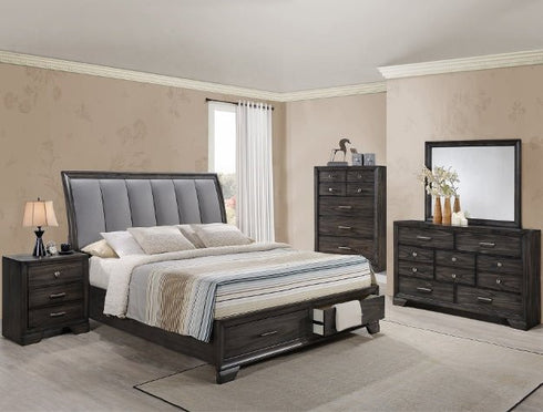 Jaymes Grey Platform Storage Bed - WCC Furniture & Mattress Center Lafayette & Lake Charles
