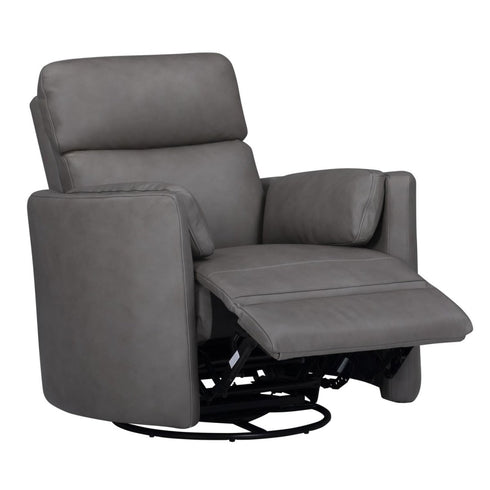Jess Nickel Grey Manual Swivel Glider Recliner - WCC Furniture & Mattress Center Lafayette & Lake Charles