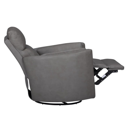 Jess Nickel Grey Manual Swivel Glider Recliner - WCC Furniture & Mattress Center Lafayette & Lake Charles