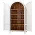 Julia Aged White Curved Showcase Cabinet - WCC Furniture & Mattress Center Lafayette & Lake Charles