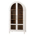 Julia Aged White Curved Showcase Cabinet - WCC Furniture & Mattress Center Lafayette & Lake Charles