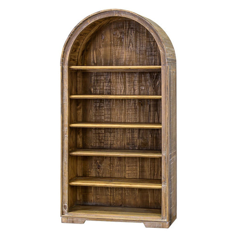 Julia Country Harvest Curved Bookcase - WCC Furniture & Mattress Center Lafayette & Lake Charles