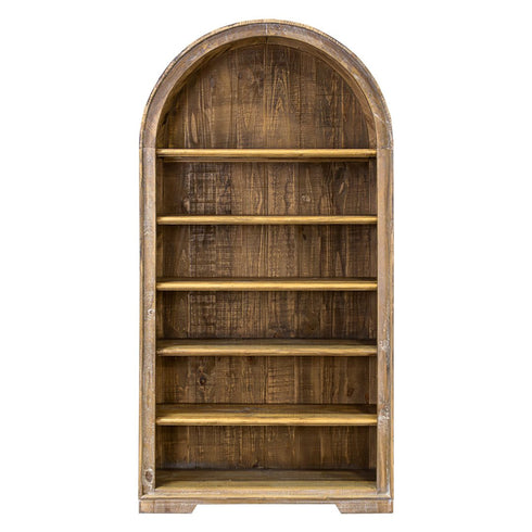 Julia Country Harvest Curved Bookcase - WCC Furniture & Mattress Center Lafayette & Lake Charles