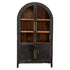 Julia Limousine Black Curved Showcase Cabinet - WCC Furniture & Mattress Center Lafayette & Lake Charles
