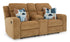 Kanlow Honey Reclining Loveseat w/ Console - WCC Furniture & Mattress Center Lafayette & Lake Charles