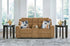 Kanlow Honey Reclining Loveseat w/ Console - WCC Furniture & Mattress Center Lafayette & Lake Charles